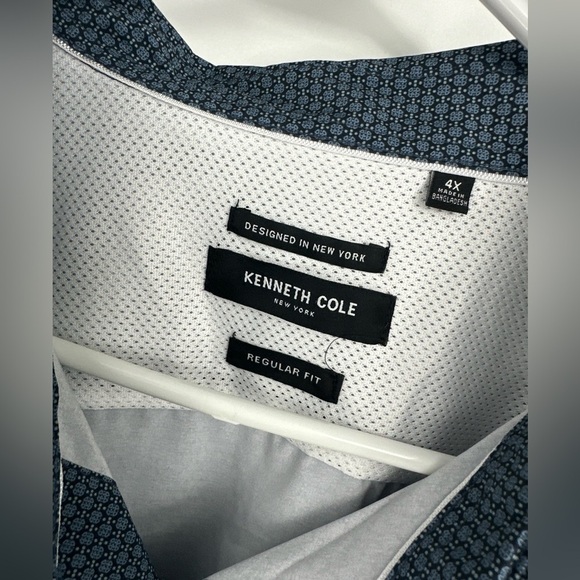 KENNETH COLE Blue Performance Regular Fit Shirt Size 4X NWT - Picture 4 of 5